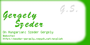 gergely szeder business card